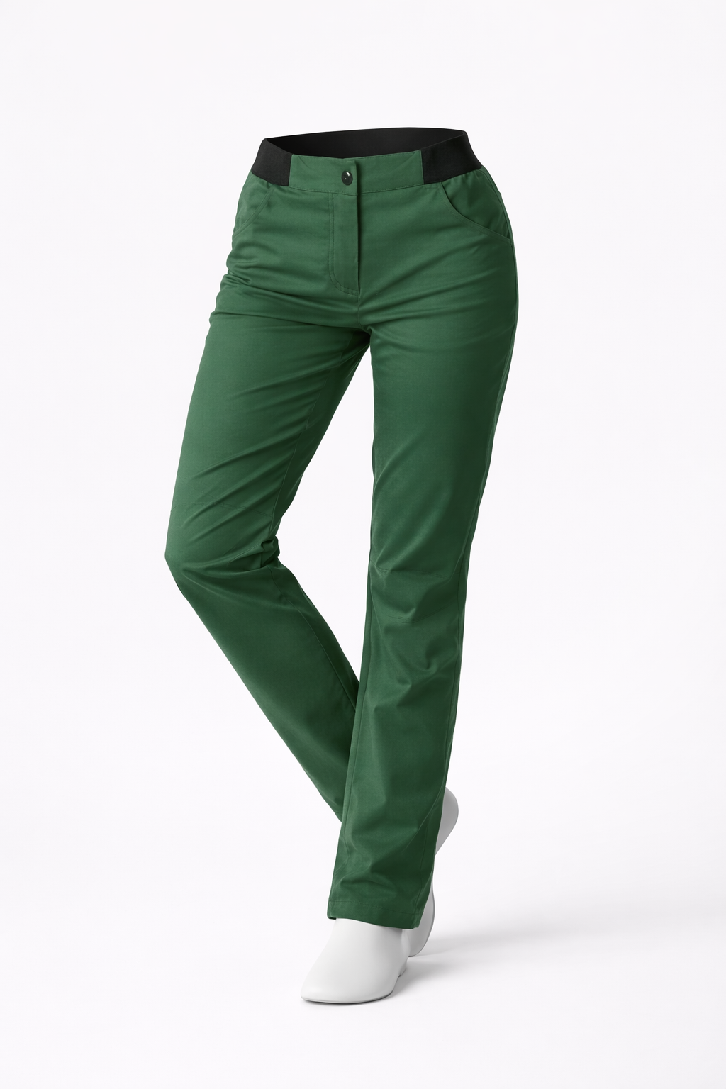 pantalone arrampicata cotone donna verde front view manichino bianco