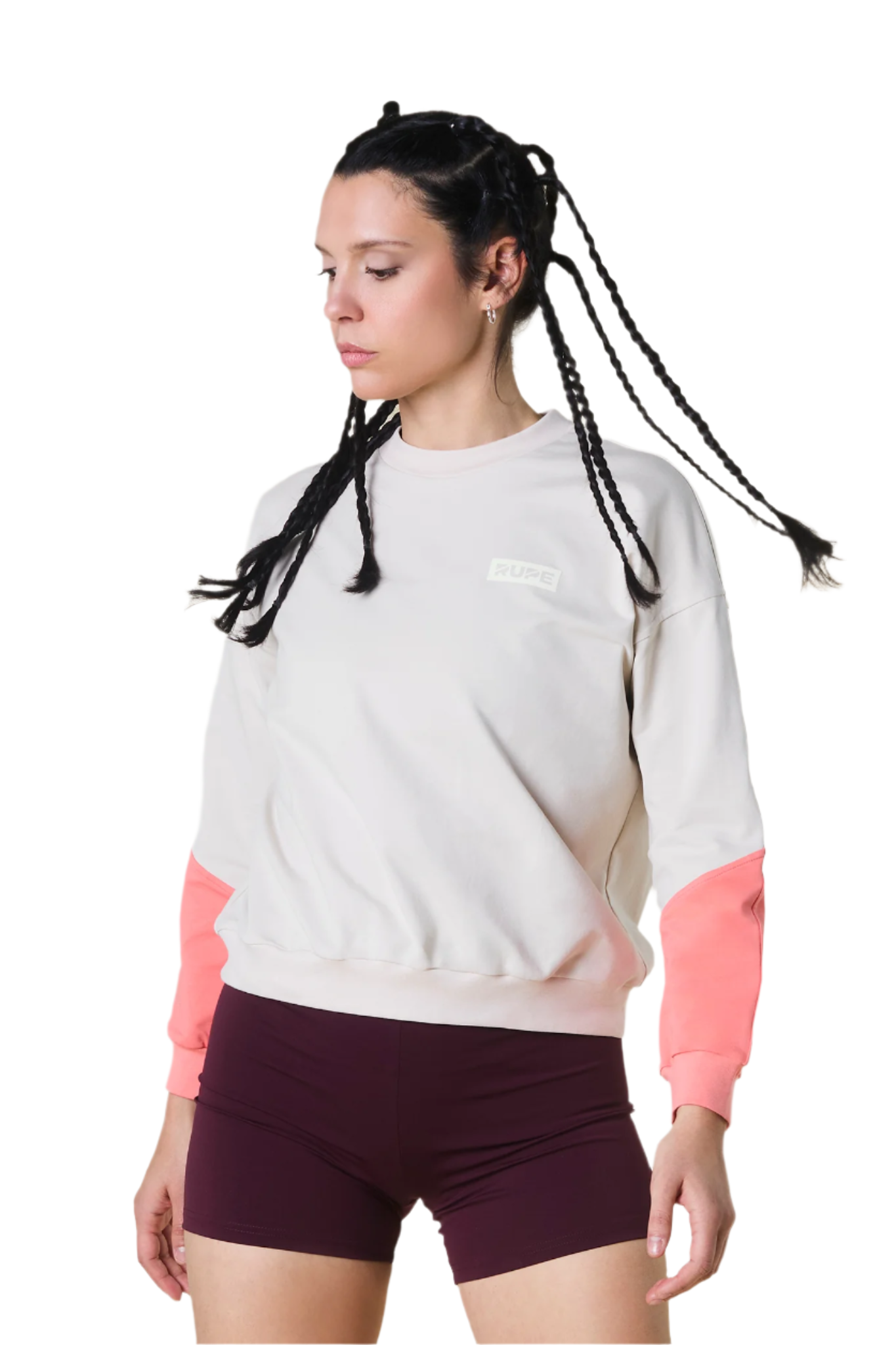 Sweat-shirt léger pour femme bicolore Light Sand Peach | Rupe