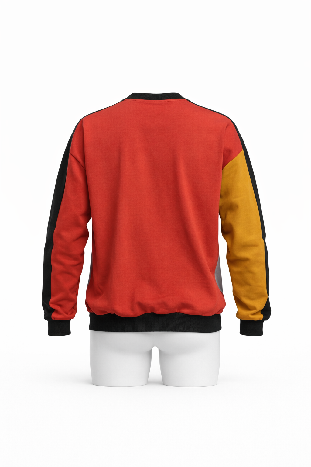 felpa tagli colore design tibet in cotone leggera rupe vista posteriore