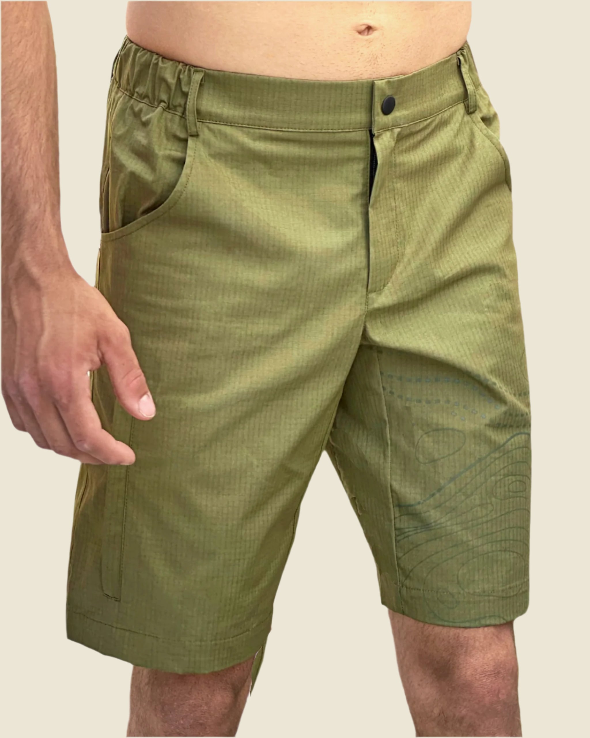 pantalone corto rupe cotone verde