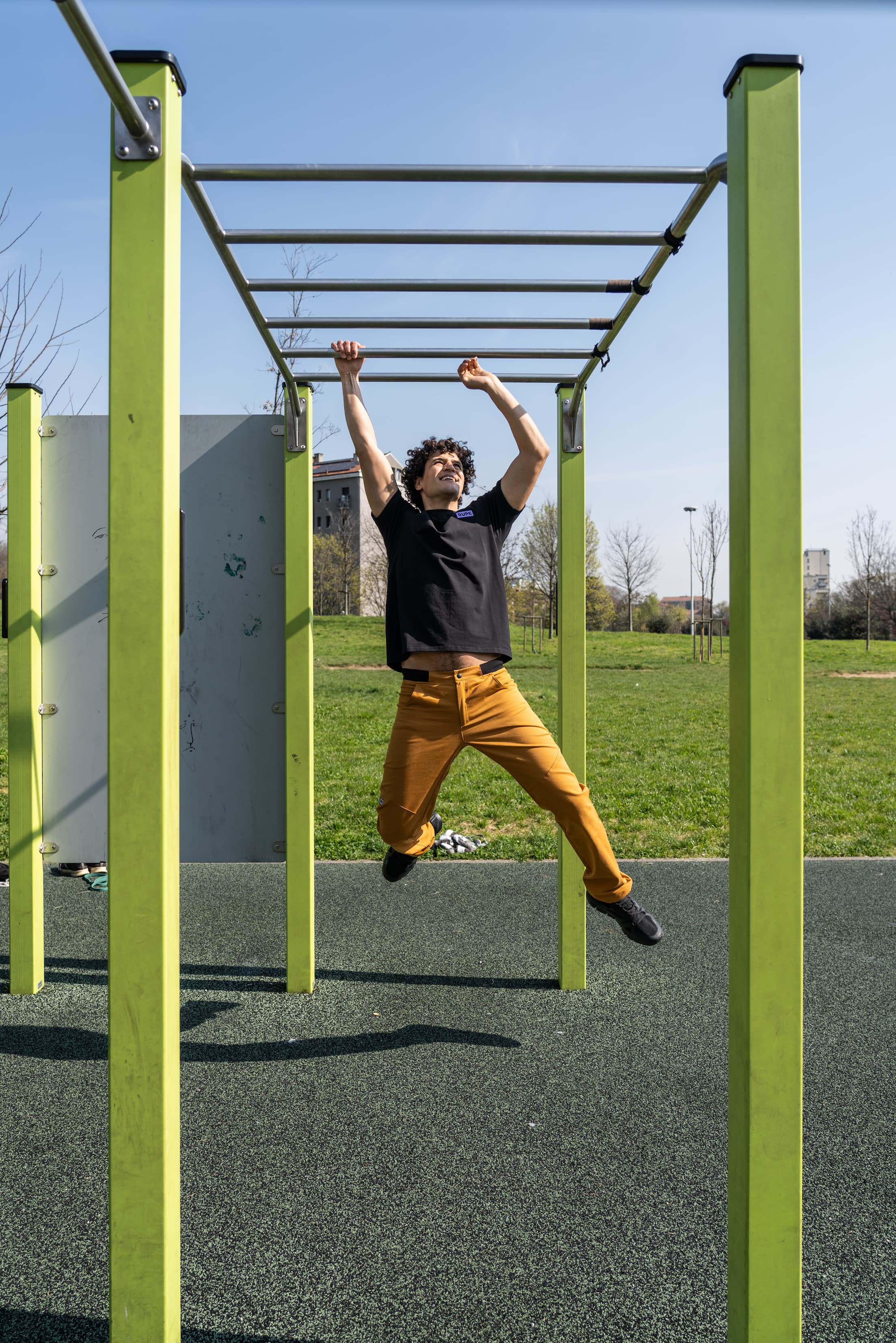 Pantalone Pirenei in Cotone per Arrampicata color Ocra