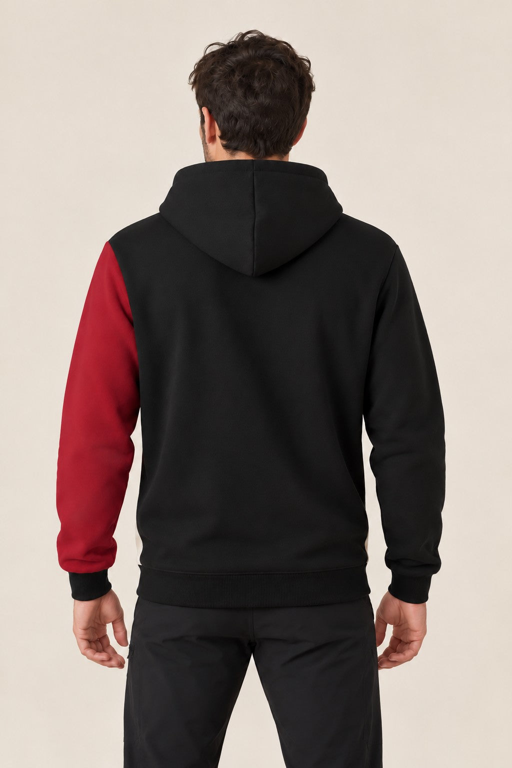 Felpa con cappuccio BLOCK Diablo a 4 colori indossata da uomo - retro - Rupe Clothing