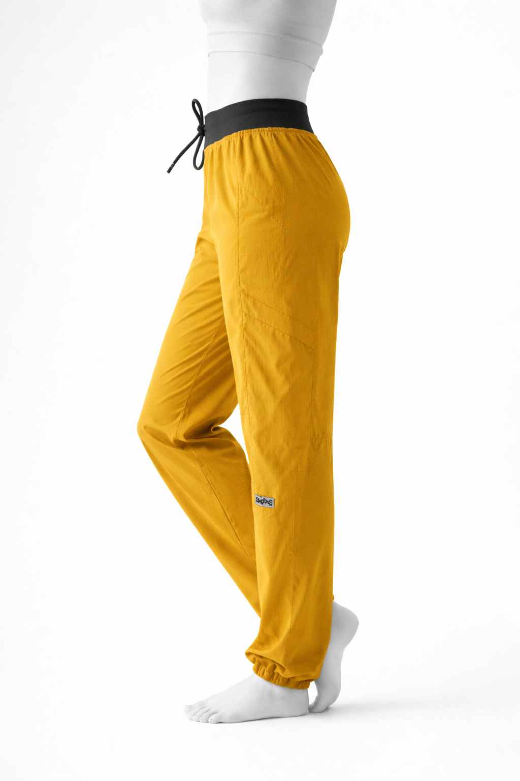 pantalone arrampicata trekking donna tecnico giallo side view