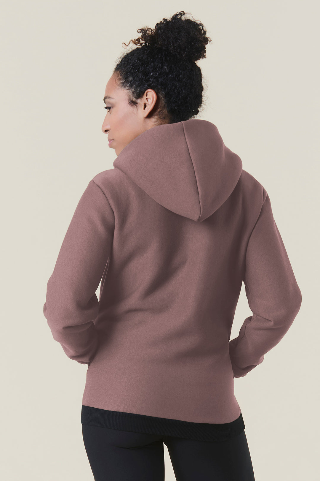 Sweat à capuche zippé - Femme - Mauve 