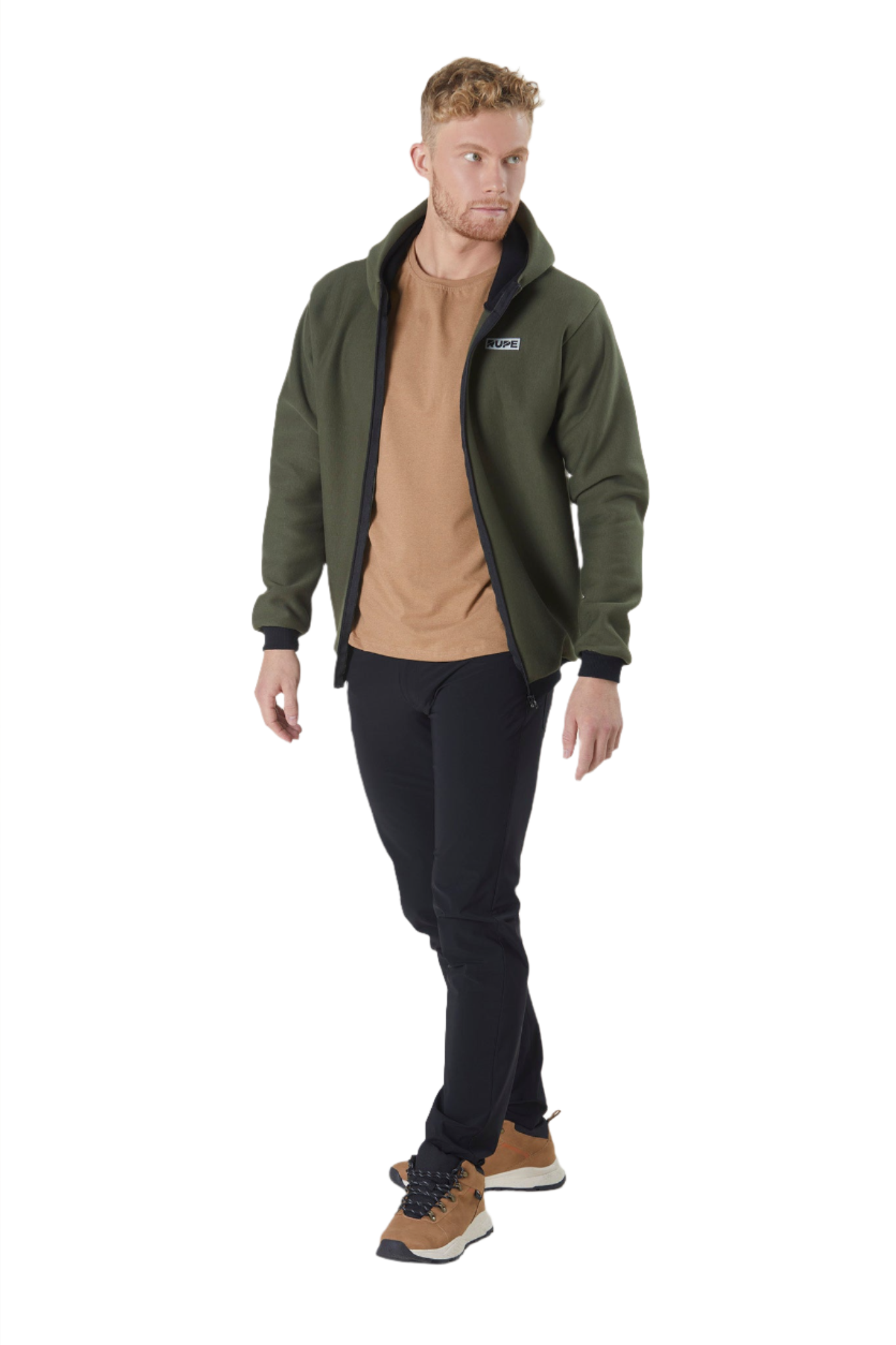 Men's Zip Hoodie - Military Green