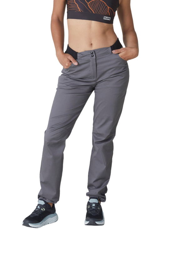 Pantalon d'escalade ANDE - gris femme fait main