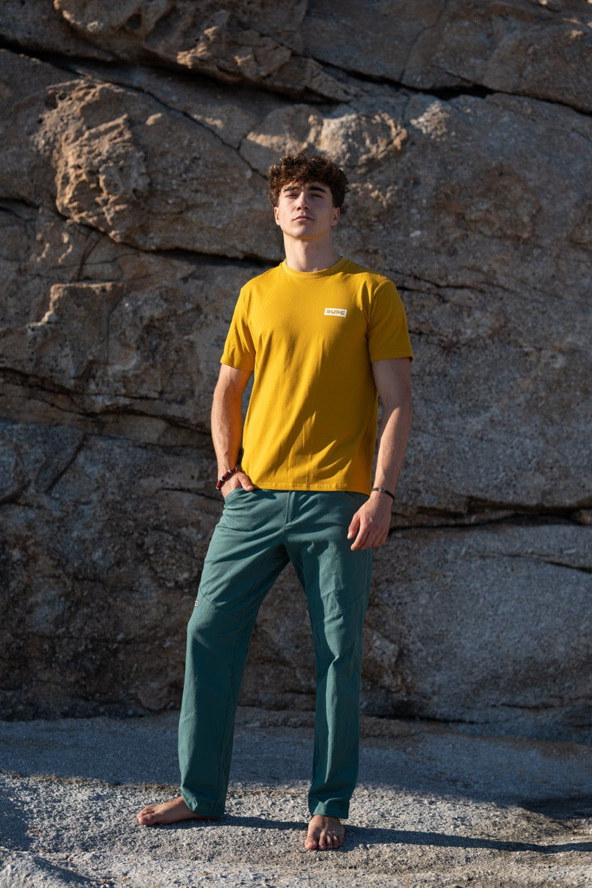 T-Shirt in cotone da uomo - Mustard