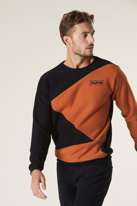 Sweat-shirt à col rond - Unisexe - Orange Twist 