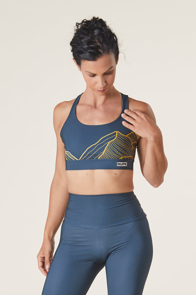 Brassière de sport tressé Mountain femme- bleu sarcelle 