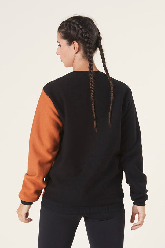 Women's Crewneck Sweatshirt - Orange Twist